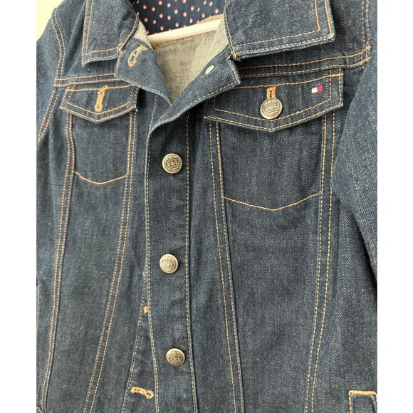 Classic Tommy Hilfiger Denim Jacket Women Size Youth 16 - Picture 4 of 8